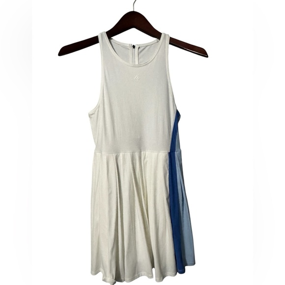 Fourlaps Dresses & Skirts - Fourlaps Athletic Dress with Built-In Bike Shorts White & Blue Activewear